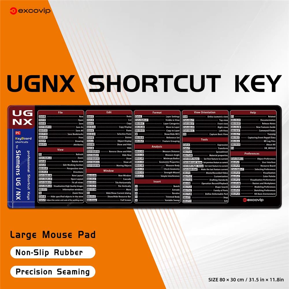 UGNX CNC-Programmierung Mauspad mit Shortcuts 3D-Modellierung - padlys.