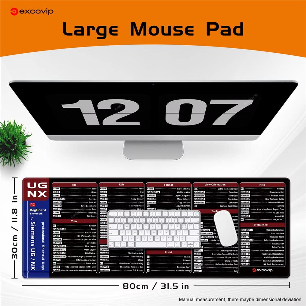 UGNX CNC-Programmierung Mauspad mit Shortcuts 3D-Modellierung - padlys.