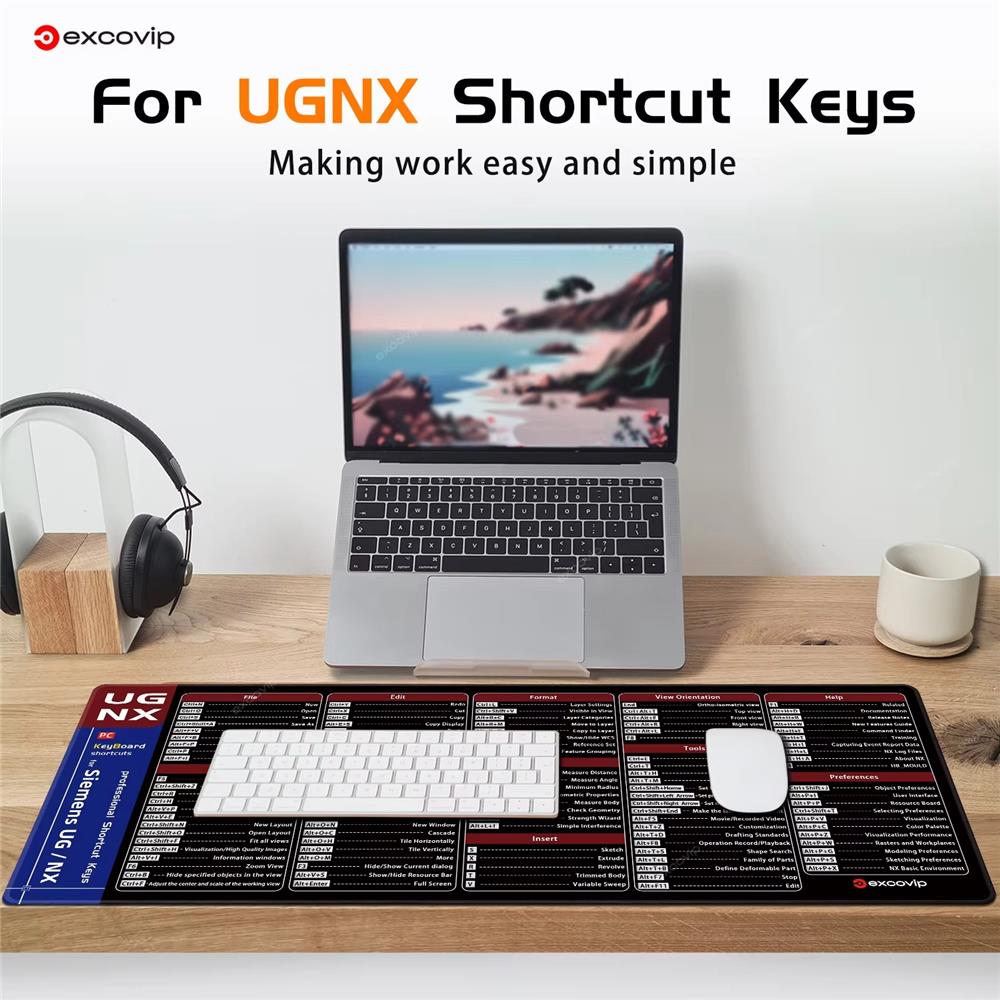 UGNX CNC-Programmierung Mauspad mit Shortcuts 3D-Modellierung - padlys.